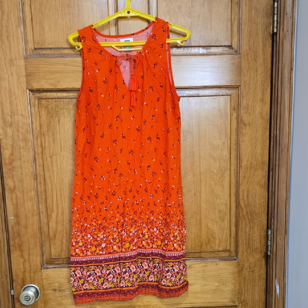Old Navy Orange Floral Mini Dress